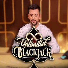 Unlimited Blackjack slot logo by Ezugi at Spellwin Casino